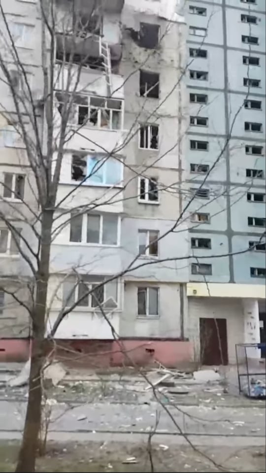 Наслідок від обстрілу російських терористів